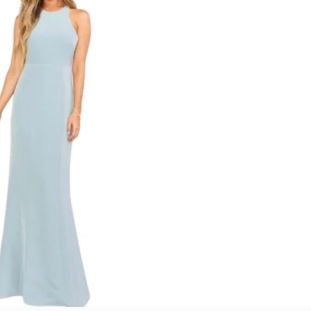 Show Me Your Mumu Chicago High Neck Gown – Silver Sage – XS